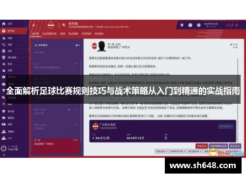 全面解析足球比赛规则技巧与战术策略从入门到精通的实战指南